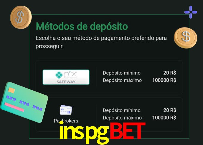 O cassino inspgbet oferece uma grande variedade de métodos de pagamento